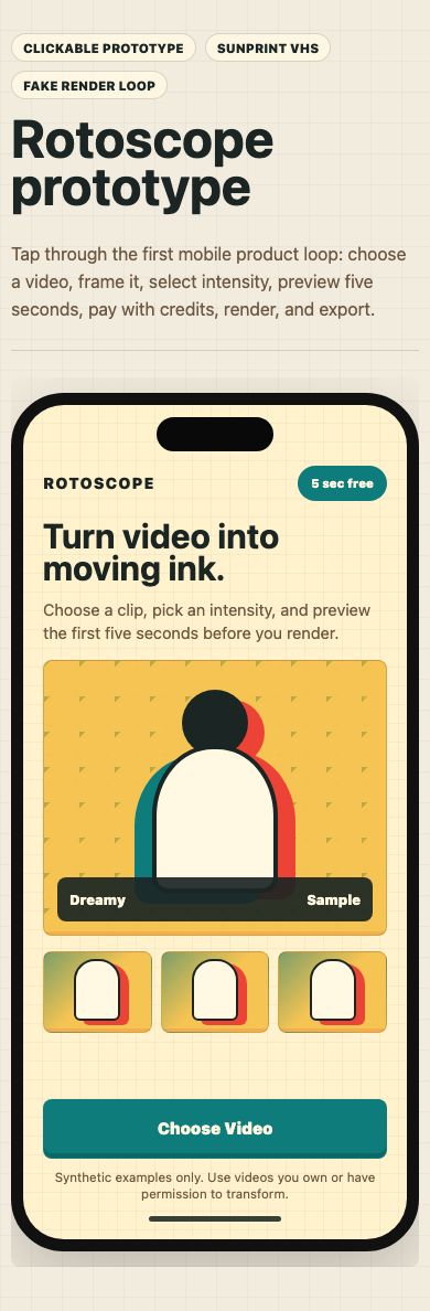 Rotoscope mobile home.